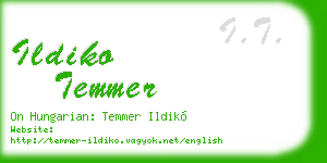 ildiko temmer business card